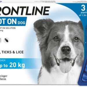 FRONTLINE Spot On Flea & Tick Treatment for Medium Dogs (10–20kg) – 6 Pipettes