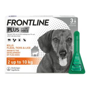 FRONTLINE Plus Flea & Tick Treatment for Small Dogs – 3 Pipettes