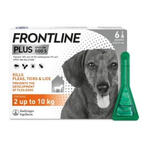 FRONTLINE Plus Flea & Tick Treatment for Small Dogs – 6 Pipettes