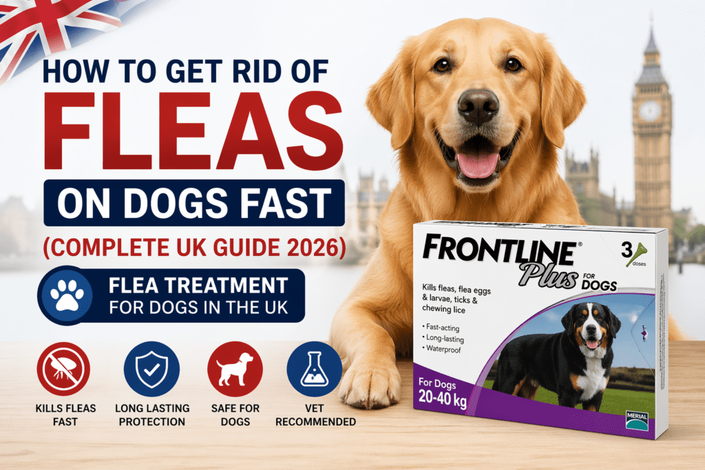 How to get rid of fleas on dogs fast using Frontline Plus flea treatment for dogs in the UK with complete guide 2026
