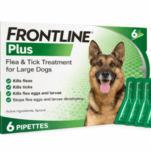 FRONTLINE Plus Flea & Tick Treatment for Large Dogs – 6 Pipettes