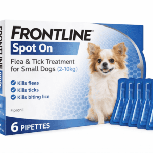 FRONTLINE Spot On Flea & Tick Treatment for Small Dogs (2–10kg) – 6 Pipettes