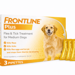 FRONTLINE Plus Flea & Tick Treatment for Medium Dogs – 3 Pipettes
