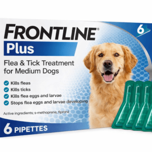 FRONTLINE Plus Flea & Tick Treatment for Medium Dogs – 6 Pipettes