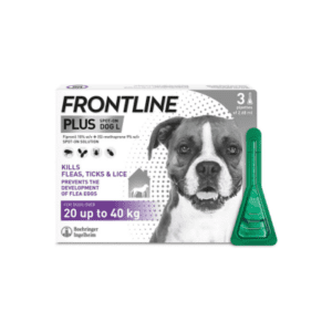 FRONTLINE Plus Flea & Tick Treatment for Large Dogs – 3 Pipettes