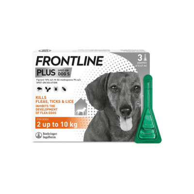 FRONTLINE Plus For Dogs 10-20kg flea and tick treatment packaging for medium dogs
