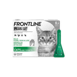 Frontline Plus for Cats flea and tick treatment product packaging image