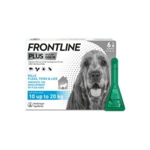 FRONTLINE Plus Flea & Tick Treatment for Medium Dogs – 6 Pipettes