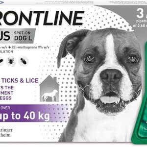 FRONTLINE Plus Flea & Tick Treatment for Large Dogs – 3 Pipettes