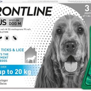 FRONTLINE Plus Flea & Tick Treatment for Small Dogs – 3 Pipettes