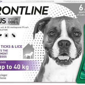 FRONTLINE Plus Flea & Tick Treatment for Large Dogs – 6 Pipettes