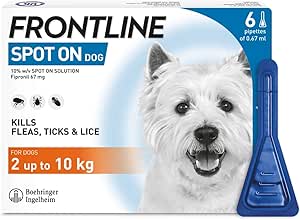 FRONTLINE Plus Flea & Tick Treatment for Medium Dogs – 6 Pipettes