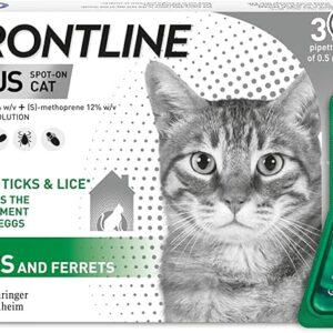 FRONTLINE Spot On Flea & Tick Treatment for Cats – 3 Pipettes