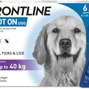 FRONTLINE Plus Flea & Tick Treatment for Medium Dogs – 6 Pipettes