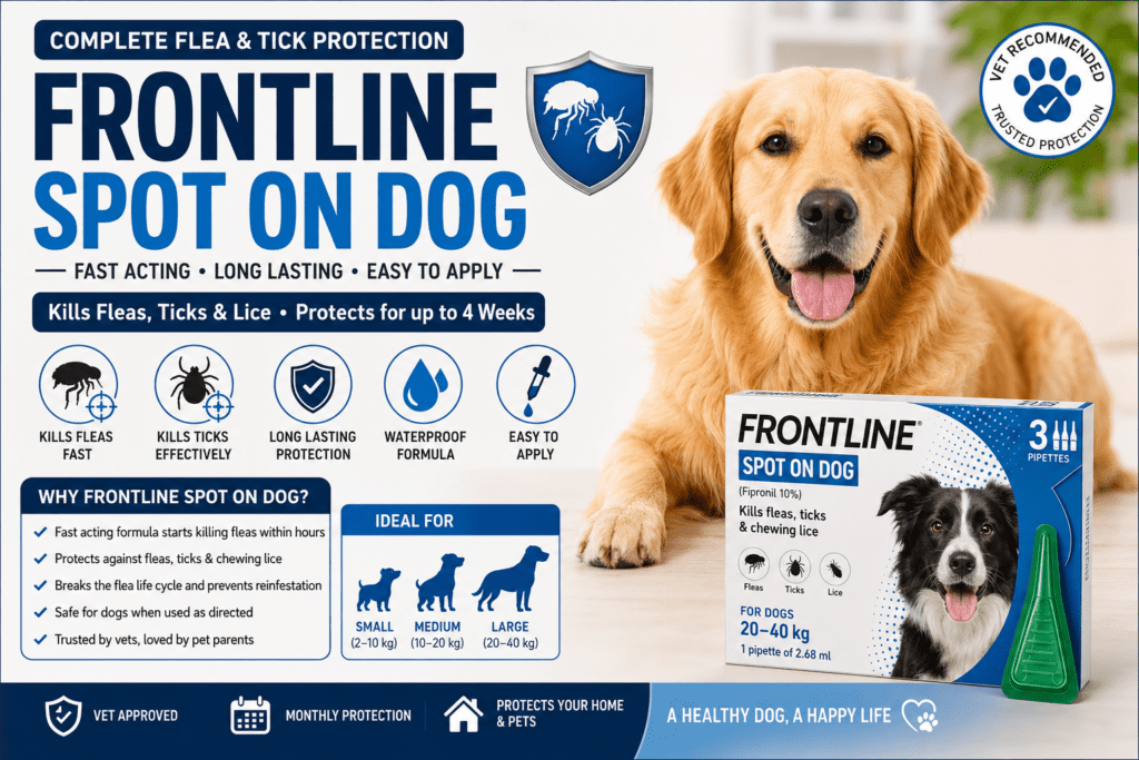 Frontline Spot On Dog flea and tick treatment for dogs