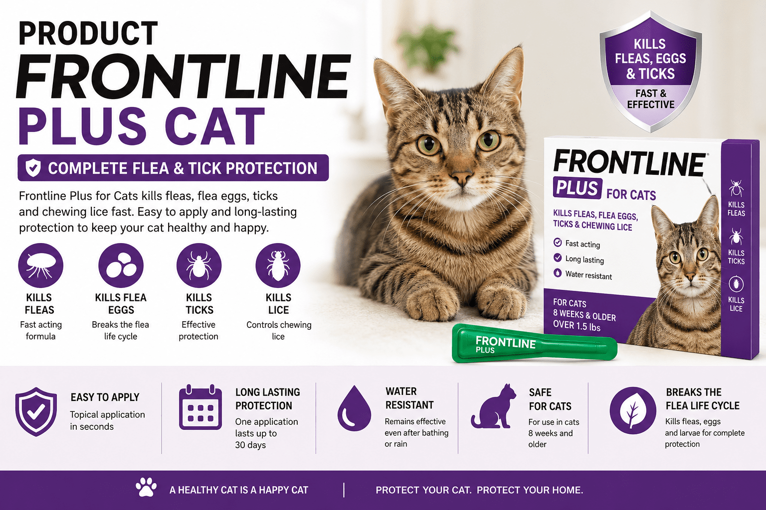 Product Purina Pro Plan Cat food with cat nutrition, flea treatment, and complete feline care products
