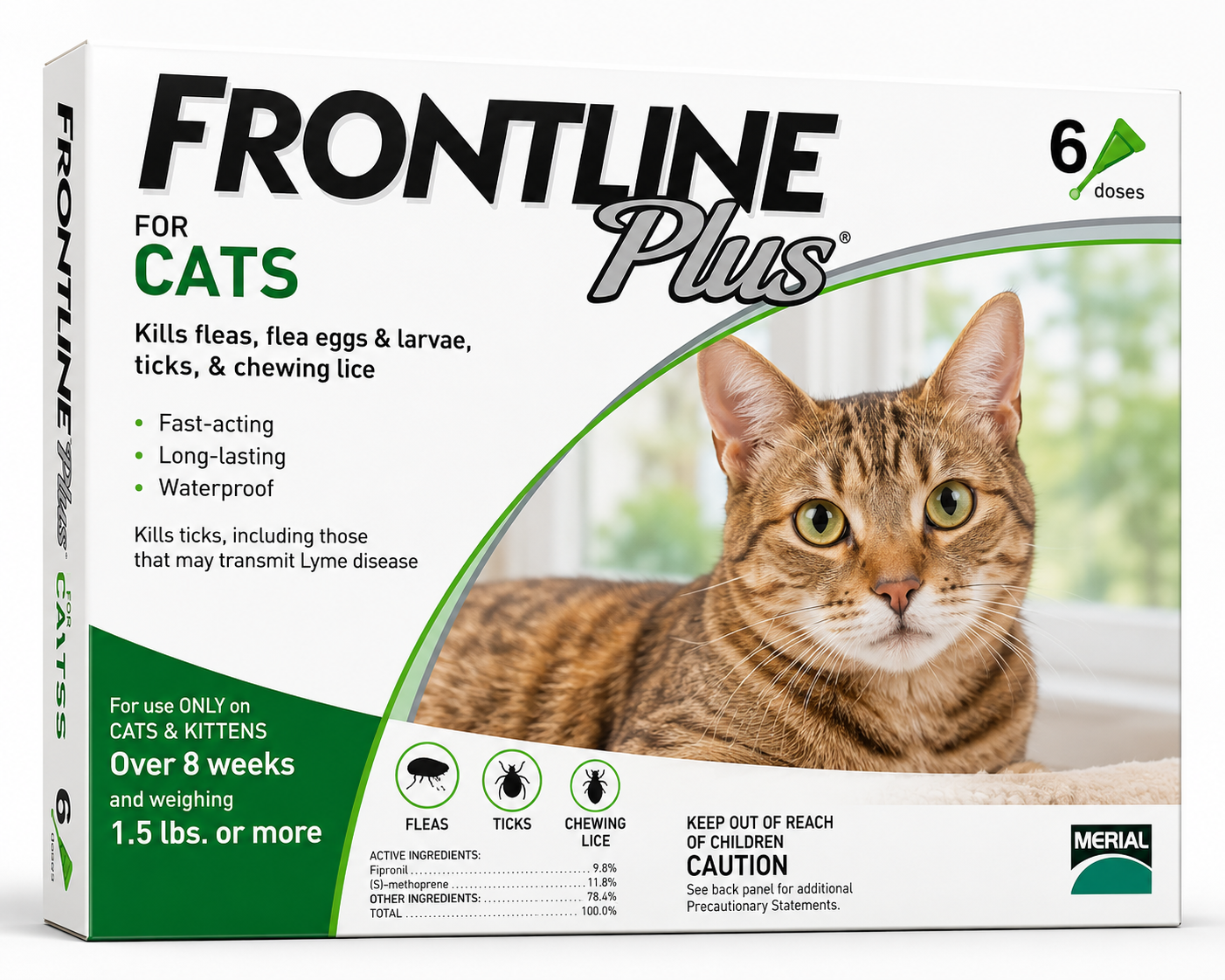 Product Frontline Plus Cat spot-on flea treatment for cats providing long-lasting flea protection and healthy feline care